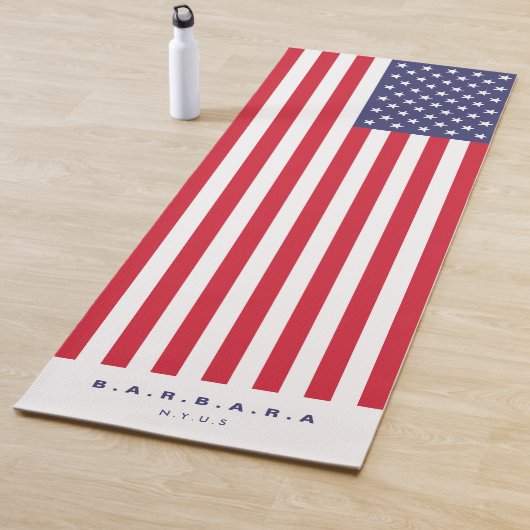 Moderne Sterne Streifen American Flag 4. Juli Yogamatte (Beispiel)