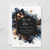 Moderne Sternenhochzeit Save The Date (Vorderseite)