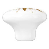 Moderne Sternexplosion aus Gold und Weiß des Mitte Keramikknauf (Seitenansicht)