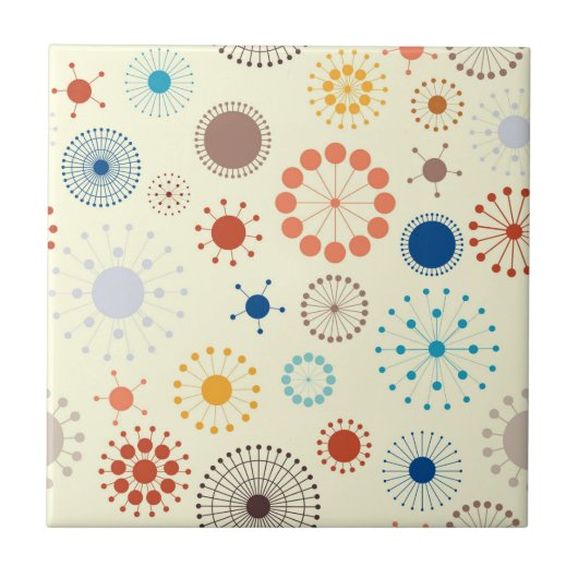 Moderne Sternexplosion des Mittelalters Fliese (Vorderseite)