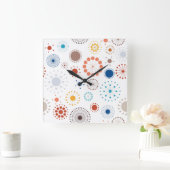 Moderne Sternexplosion des Mittelalters Quadratische Wanduhr (Zuhause)