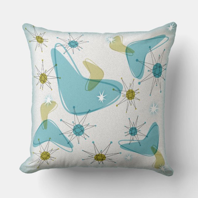 Moderne Sternexplosion Mitte des Jahrhunderts + Go Kissen (Vorderseite)