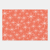 Moderne Sternexplosion Muster Blush Coral Geschenkpapier Set (Vorderseite 2)