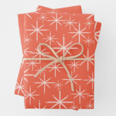 Moderne Sternexplosion Muster Blush Coral Geschenkpapier Set (Beispiel)