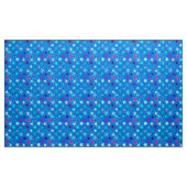Moderne Sternexplosion Print, Deep Cerulean Blue Stoff (Yard (91,4 cm))
