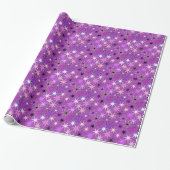 Moderne Sternexplosion Print, Violet Lila und Orch Geschenkpapier (Ungerollt)