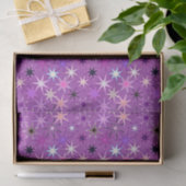 Moderne Sternexplosion Print, Violet Lila und Orch Seidenpapier (Geschenk)
