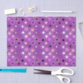 Moderne Sternexplosion Print, Violet Lila und Orch Seidenpapier (Handwerk)