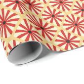 Moderne Sternexplosionen des Mitteljahrhunderts Mu Geschenkpapier (Rolleneckpunkt)