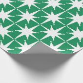 Moderne Sternexplosionen Kelly Green Pattern Mitte Geschenkpapier (Ecke)