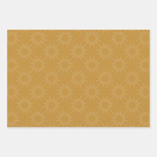 Moderne Sternexplosionen Mitte des Jahrhunderts Oc Geschenkpapier Set (Vorderseite 2)