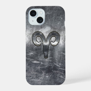 Moderne Sternzeichen Widder Grunge abgenutzter Sti iPhone 15 Hülle