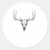 Moderne Stickerei für Hirsche3 Runder Aufkleber (Vorderseite)