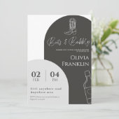 Moderne Stiefel und Brautparty Einladung (Stehend Vorderseite)