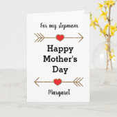 Moderne Stiefmutter der Rot-und Goldglückliche Karte (Gelbe Blume)