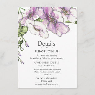 Moderne Stiefmütterchen  Begleitkarte