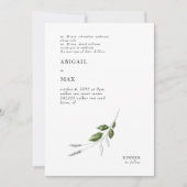 Moderne Stift & Aquarellfarben Hochzeit Einladung (Vorderseite)