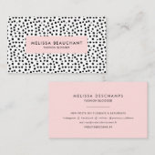 Moderne Stilelemente aus Rosa und Schwarz | Eigene Visitenkarte (Vorne/Hinten)