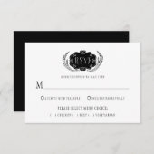 Moderne Stilelemente Schwarz/Weiß-UAWG | RSVP Karte (Vorne/Hinten)