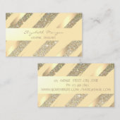 Moderne Stilelemente, Streifen, Imitate Gold, Glit Visitenkarte (Vorne/Hinten)