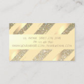 Moderne Stilelemente, Streifen, Imitate Gold, Glit Visitenkarte (Rückseite)