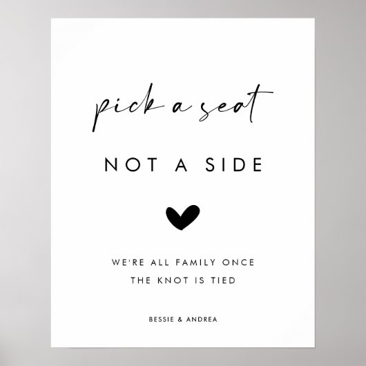 Moderne Stilelemente Wählen Sie einen Platz, nicht Poster (Vorne)