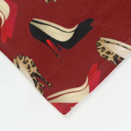 Moderne Stilett-Heels-Fleece-Decke Fleecedecke (Ecke)