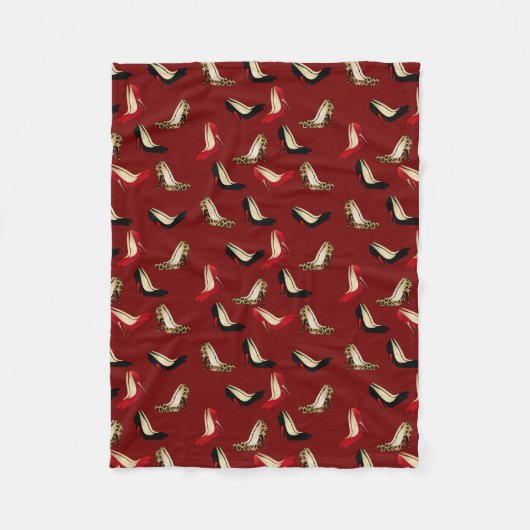 Moderne Stilett-Heels-Fleece-Decke Fleecedecke (Vorderseite)