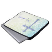 Moderne stilisierte Querlaptop-Hülse Laptopschutzhülle (Vorne Knopf)