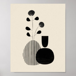 Moderne Stilleben – Minimalistischer Botanischer D Poster