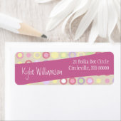 Moderne Stilpunkte und Kreise Rosa Diagonal Band (Insitu)