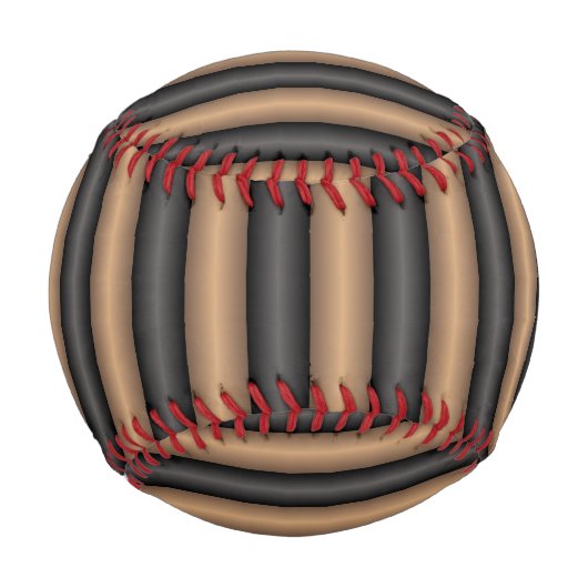 Moderne, stilvoll getoastete braune Streifen mit T Baseball (Vorderseite)