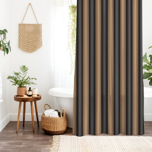 Moderne, stilvoll getoastete braune Streifen mit T Duschvorhang