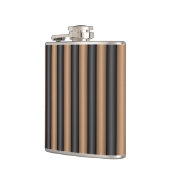 Moderne, stilvoll getoastete braune Streifen mit T Flachmann (Links)