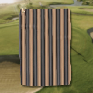Moderne, stilvoll getoastete braune Streifen mit T Golfhandtuch
