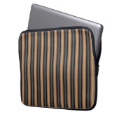 Moderne, stilvoll getoastete braune Streifen mit T Laptopschutzhülle (Vorderseite Links)