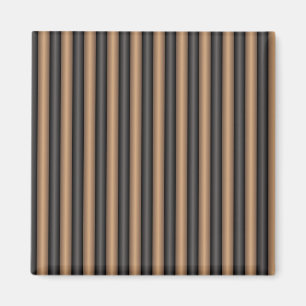 Moderne, stilvoll getoastete braune Streifen mit T Magnet