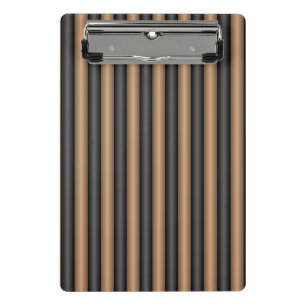 Moderne, stilvoll getoastete braune Streifen mit T Mini Klemmbrett