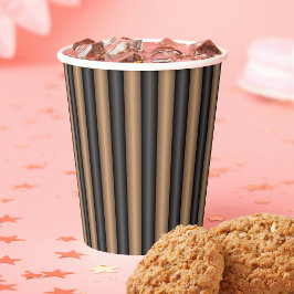 Moderne, stilvoll getoastete braune Streifen mit T Pappbecher