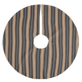 Moderne, stilvoll getoastete braune Streifen mit T Polyester Weihnachtsbaumdecke (Vorderseite)
