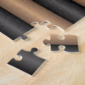 Moderne, stilvoll getoastete braune Streifen mit T Puzzle (Seite)