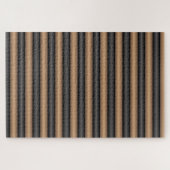 Moderne, stilvoll getoastete braune Streifen mit T Puzzle (Horizontal)