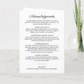 Moderne, stilvolle 4-Foto Folded Funeral/Memorial Programm (Rückseite)