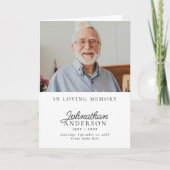 Moderne, stilvolle 4-Foto Folded Funeral/Memorial Programm (Vorderseite)