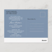 Moderne stilvolle Ankündigung 1 Foto Blue Grad Postkarte (Rückseite)