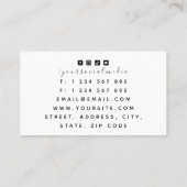 Moderne stilvolle Architektur Visitenkarte (Rückseite)