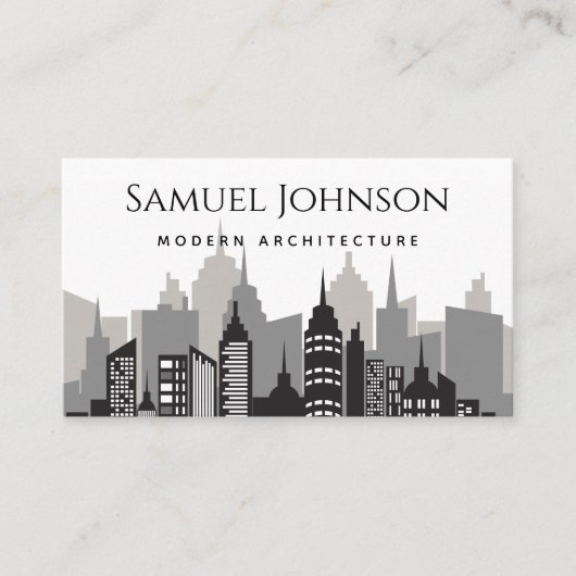Moderne stilvolle Architektur Visitenkarte (Vorderseite)