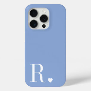 moderne stilvolle babyblaue Monogrammanfangsbuchst Case-Mate iPhone Hülle