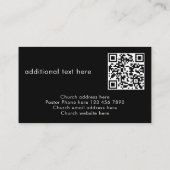 Moderne stilvolle benutzerdefinierte Text-QR-Code Visitenkarte (Rückseite)