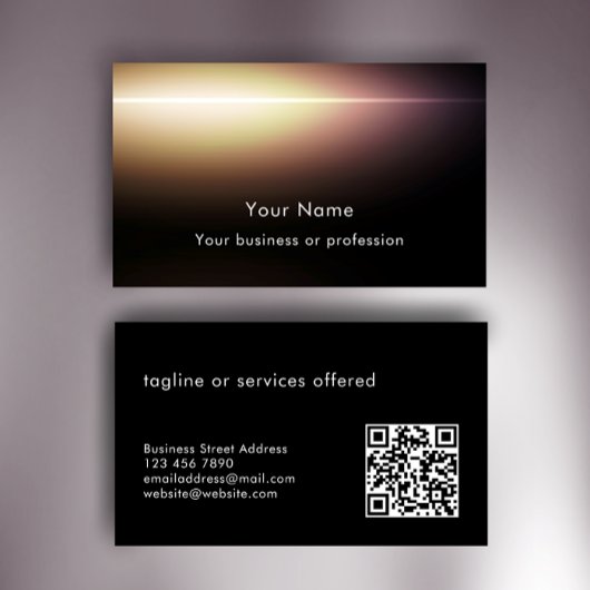 Moderne stilvolle benutzerdefinierte Text-QR-Code- Visitenkarte